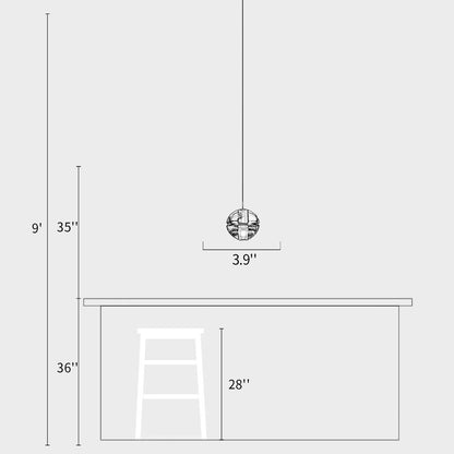Multi-Crystal Ball Pendant Light