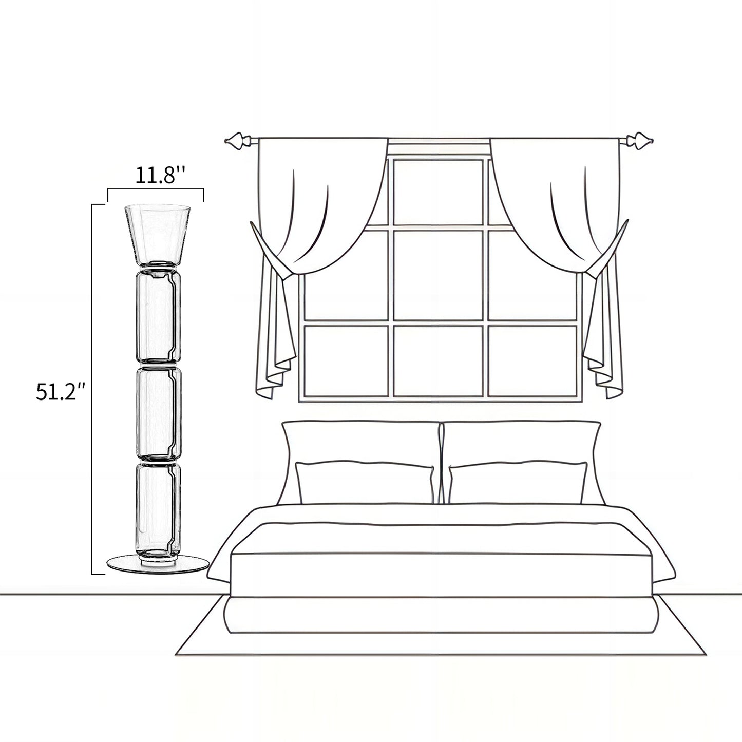 Noctambule Glass Floor Lamp