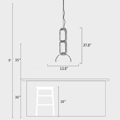 Noctambule Glass Pendant Lamp-A