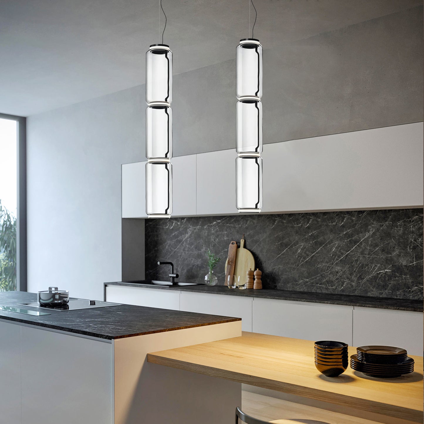 Noctambule Glass Pendant Lamp-B