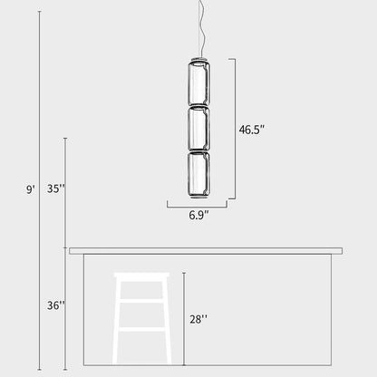 Noctambule Glass Pendant Lamp-B