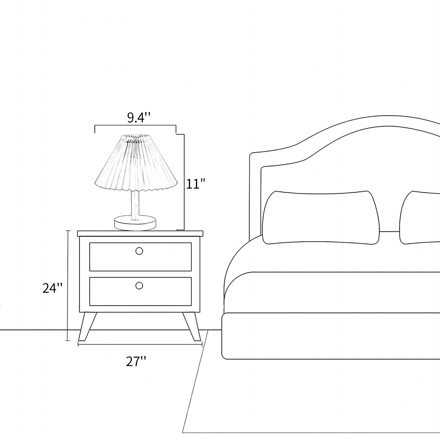 Noya Pleated Table Lamp