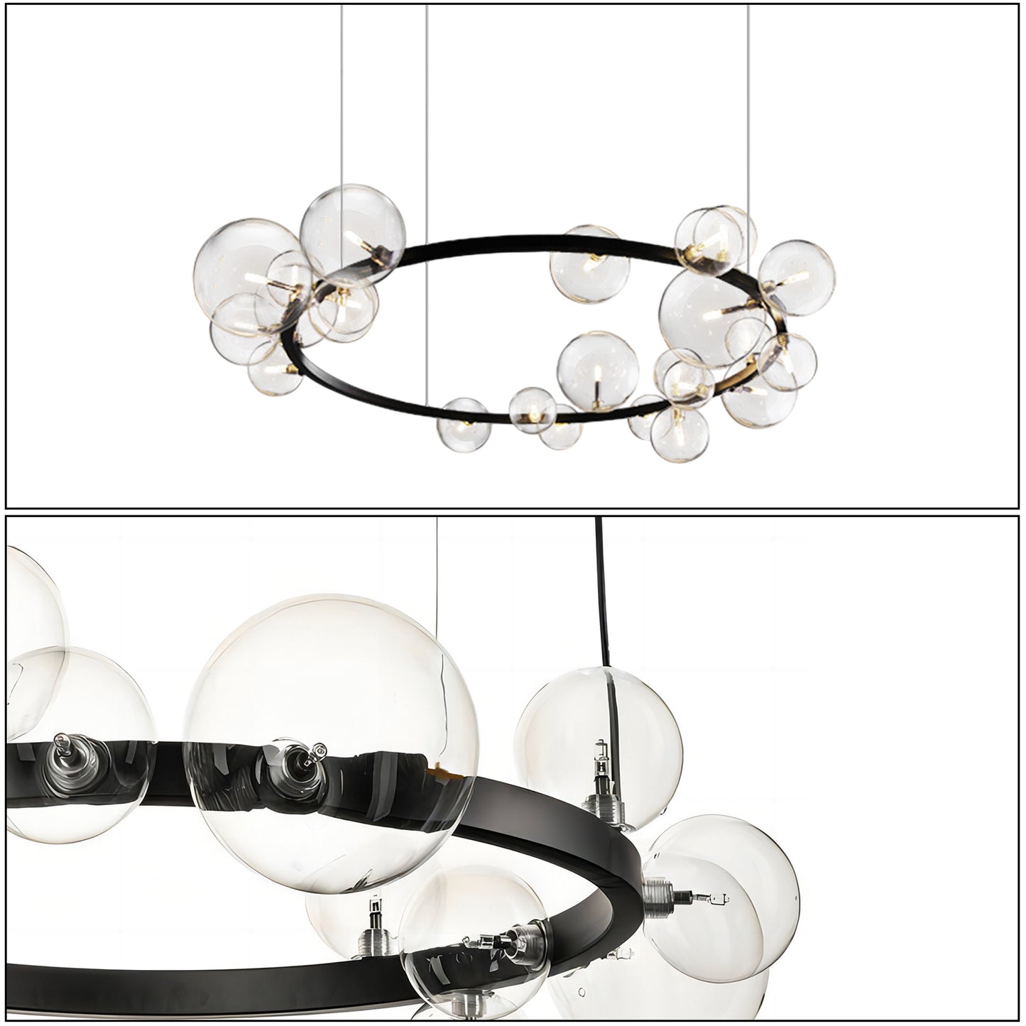 Odeon Bubbles Ring Chandelier