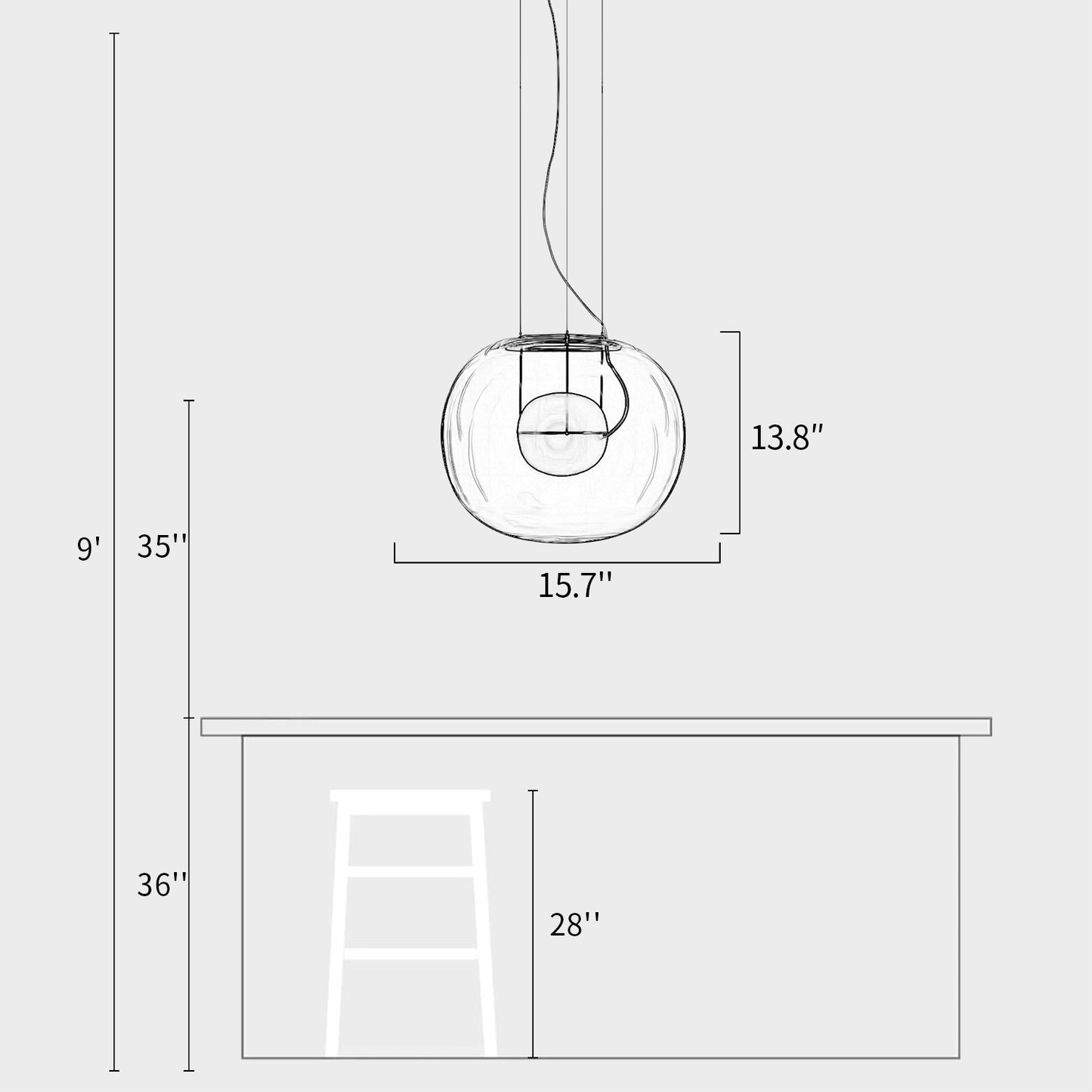 Orb Glass Pendant Light