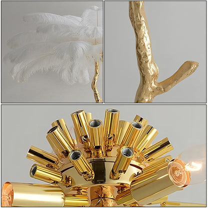 Ostrich Feather Floor Lamp