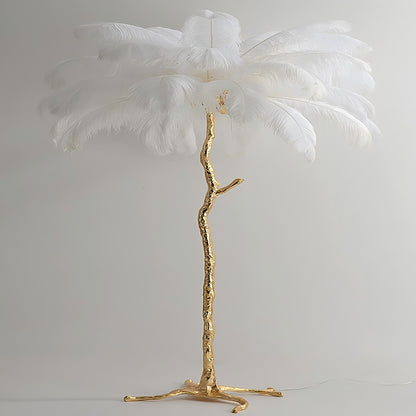 Ostrich Feather Floor Lamp