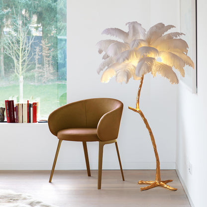 Ostrich Feather Floor Lamp