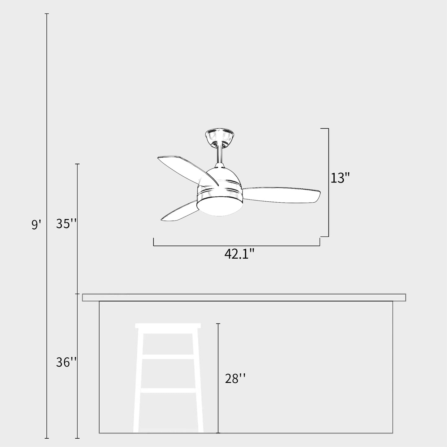 Pastel Fan Chandelier