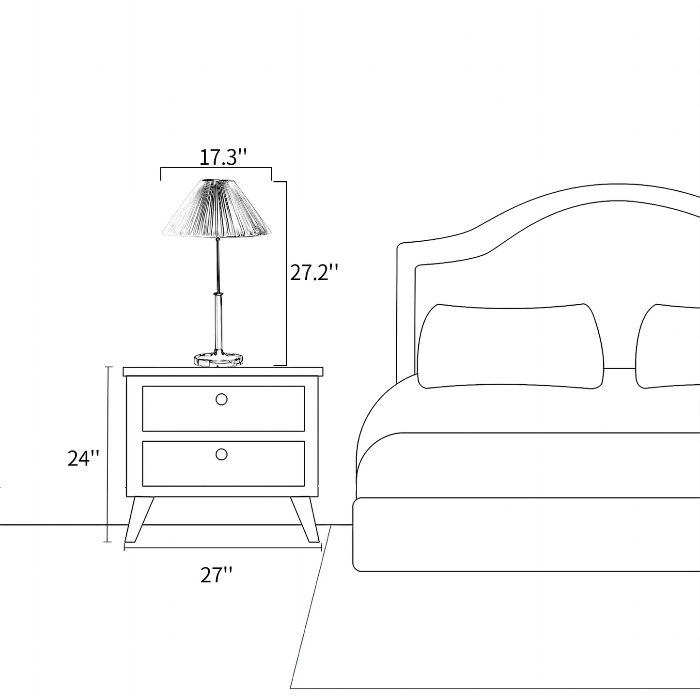 Pleated Shade Table Lamp