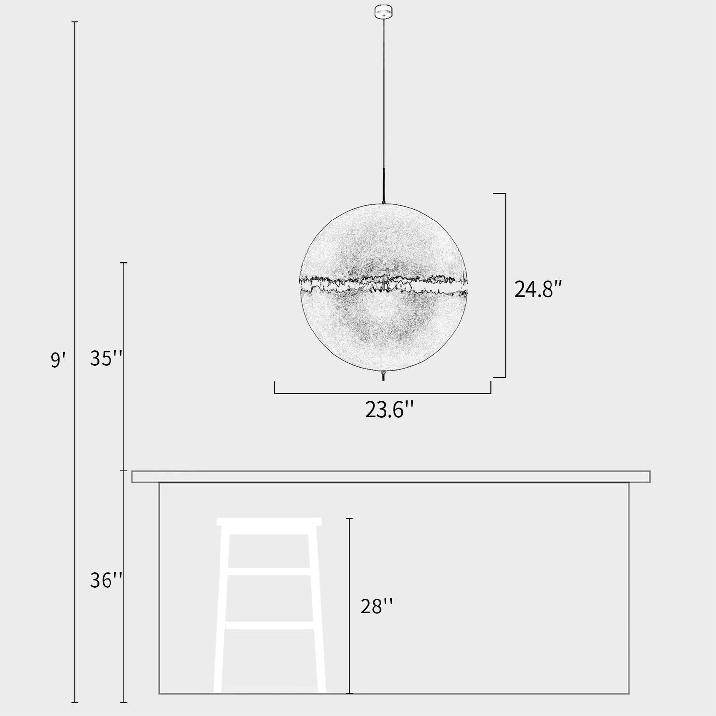 Postkrisi Fiberglass Pendant Lamp