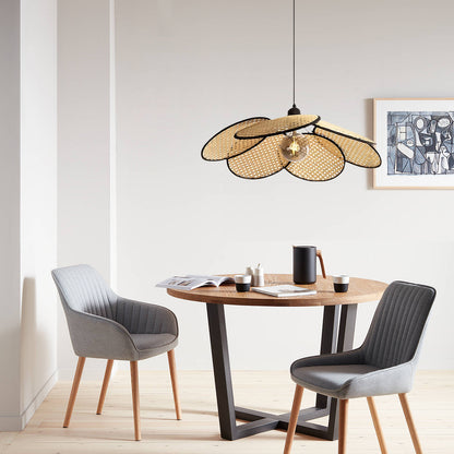 Rattan Screen Chandelier