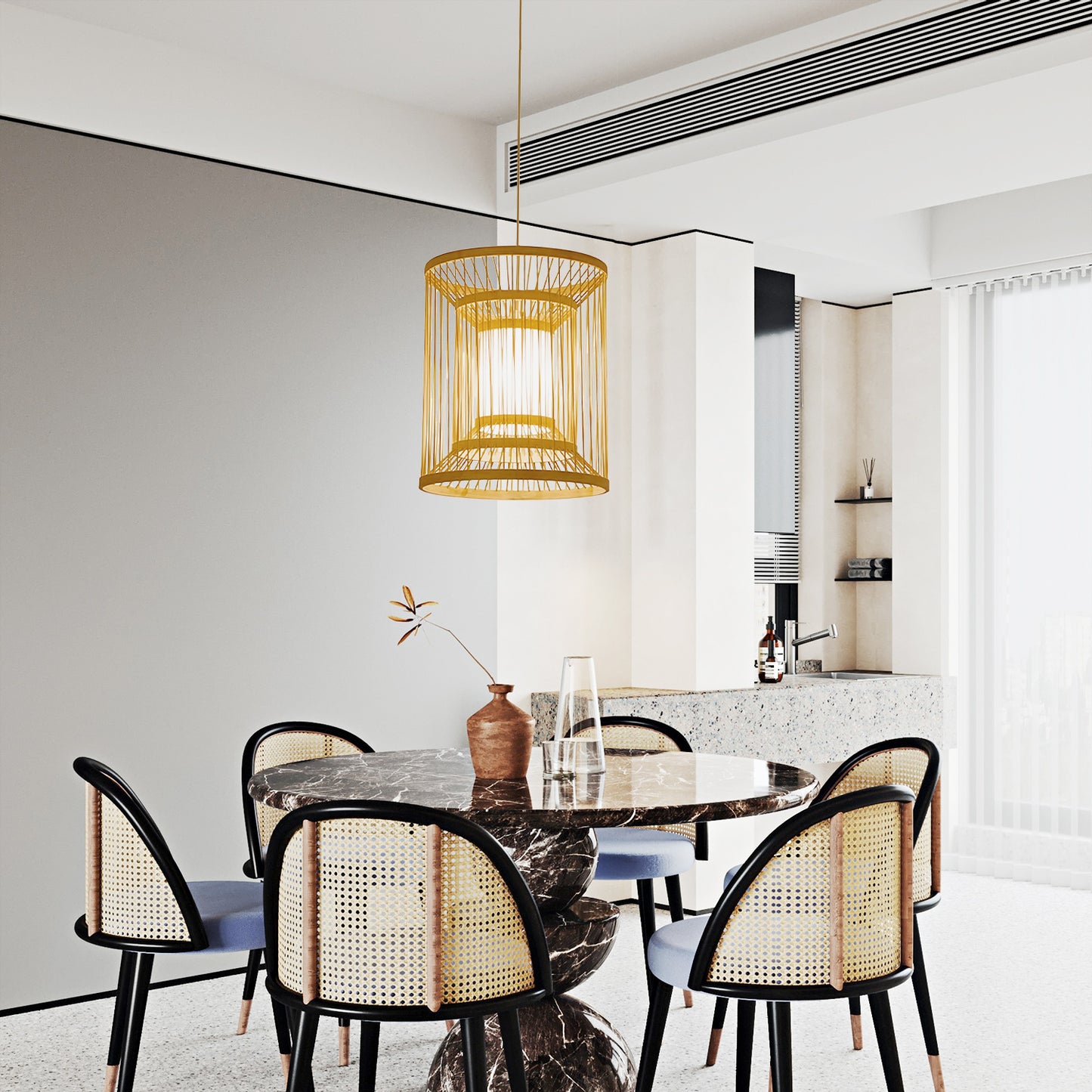 Rattan Woven Pendant Light