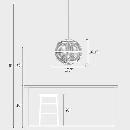 Rattan Woven Pendant Light