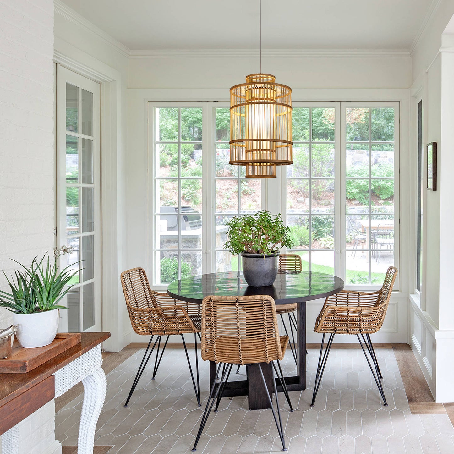 Rattan Woven Pendant Light