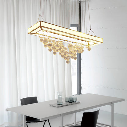 Rectangular Glass Chandelier
