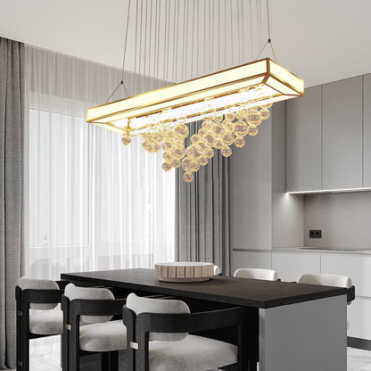 Rectangular Glass Chandelier