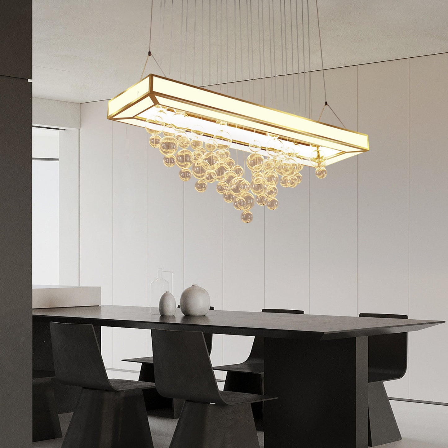 Rectangular Glass Chandelier