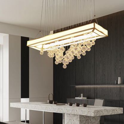 Rectangular Glass Chandelier
