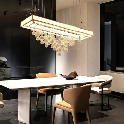 Rectangular Glass Chandelier