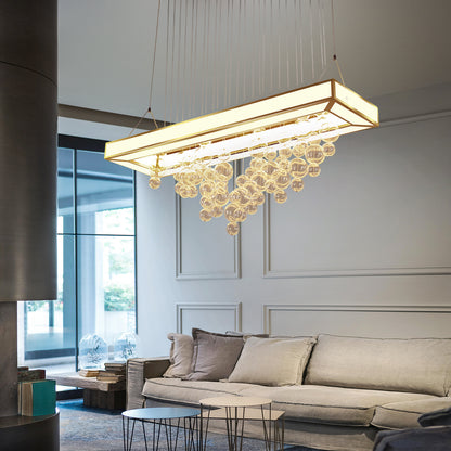 Rectangular Glass Chandelier