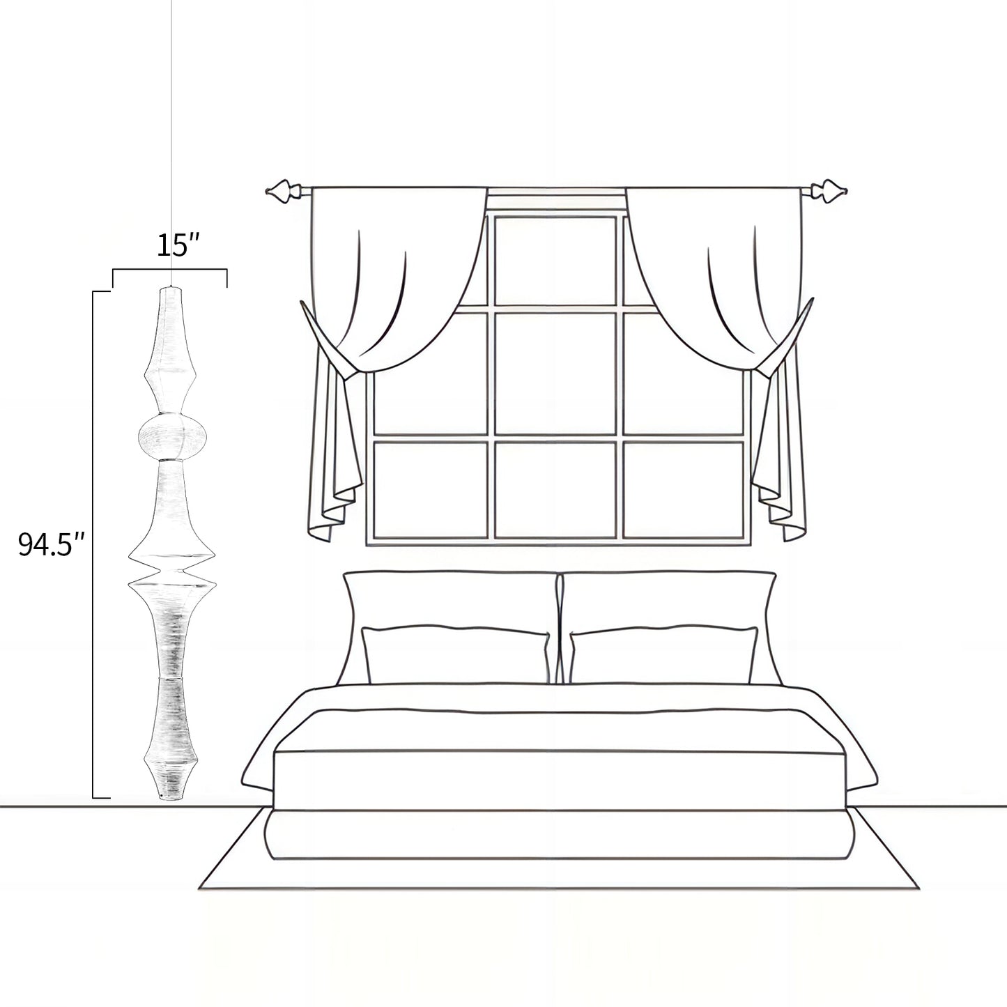 Rice Paper E Pendant Light