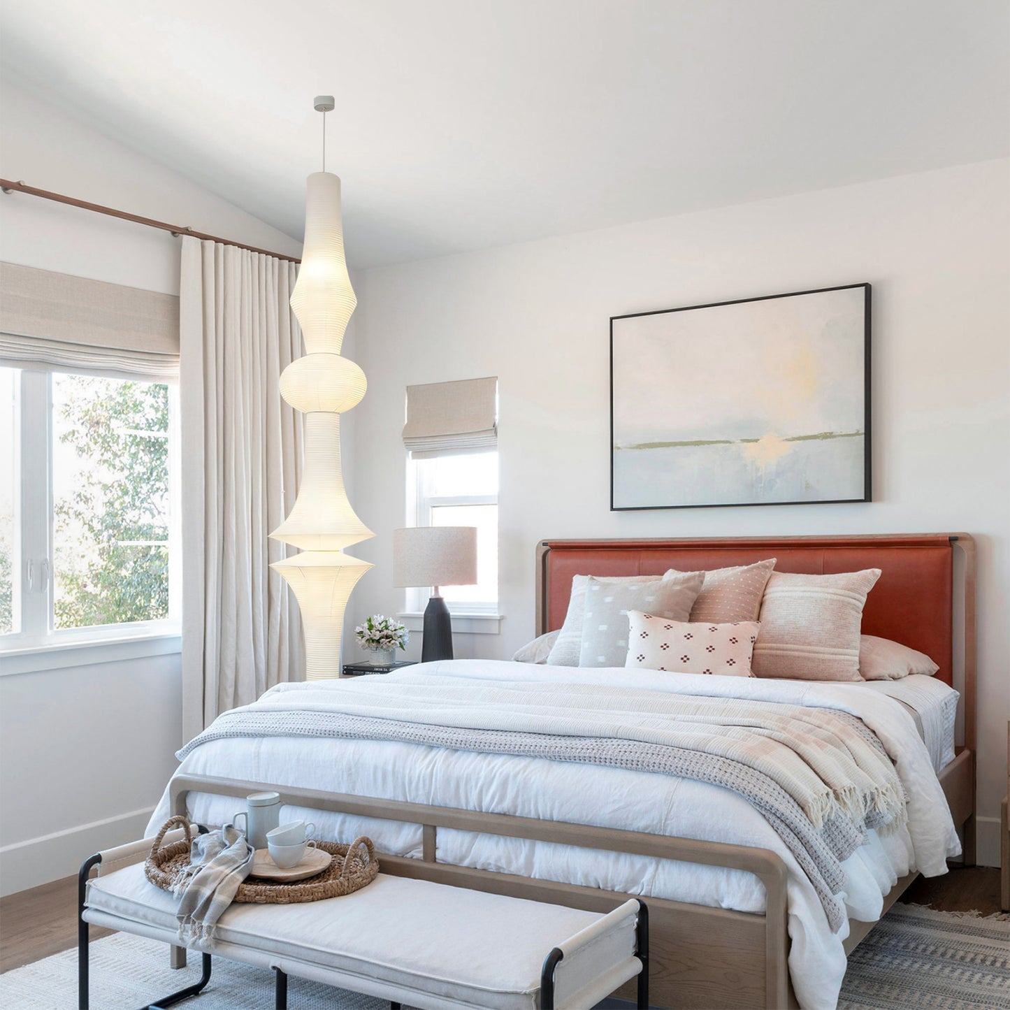 Rice Paper E Pendant Light