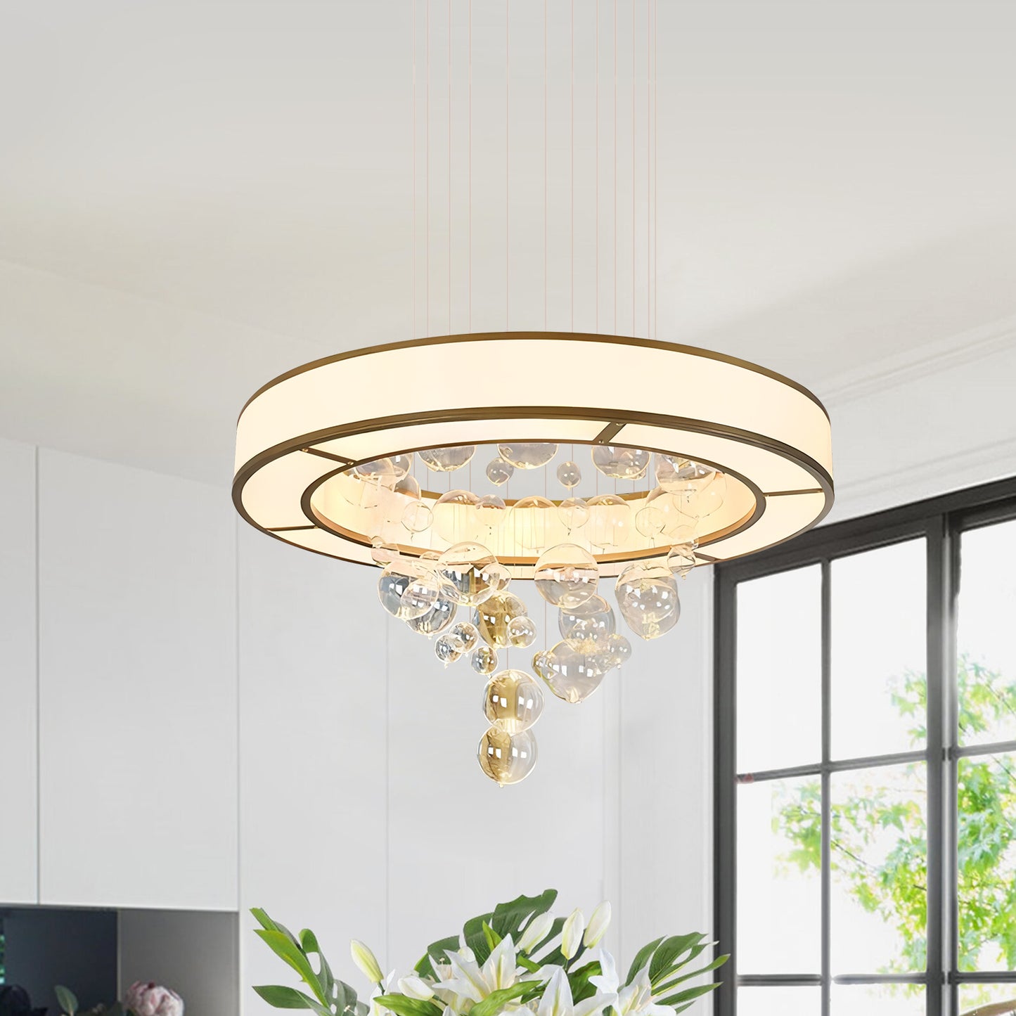 Ring Glass Chandelier