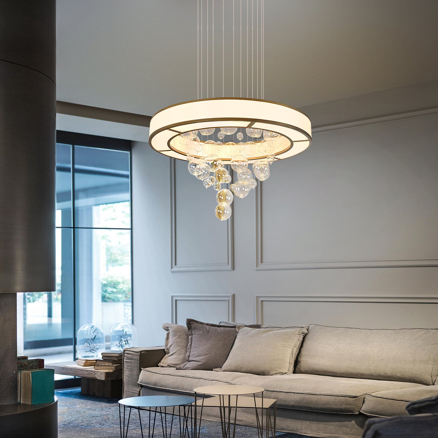 Ring Glass Chandelier