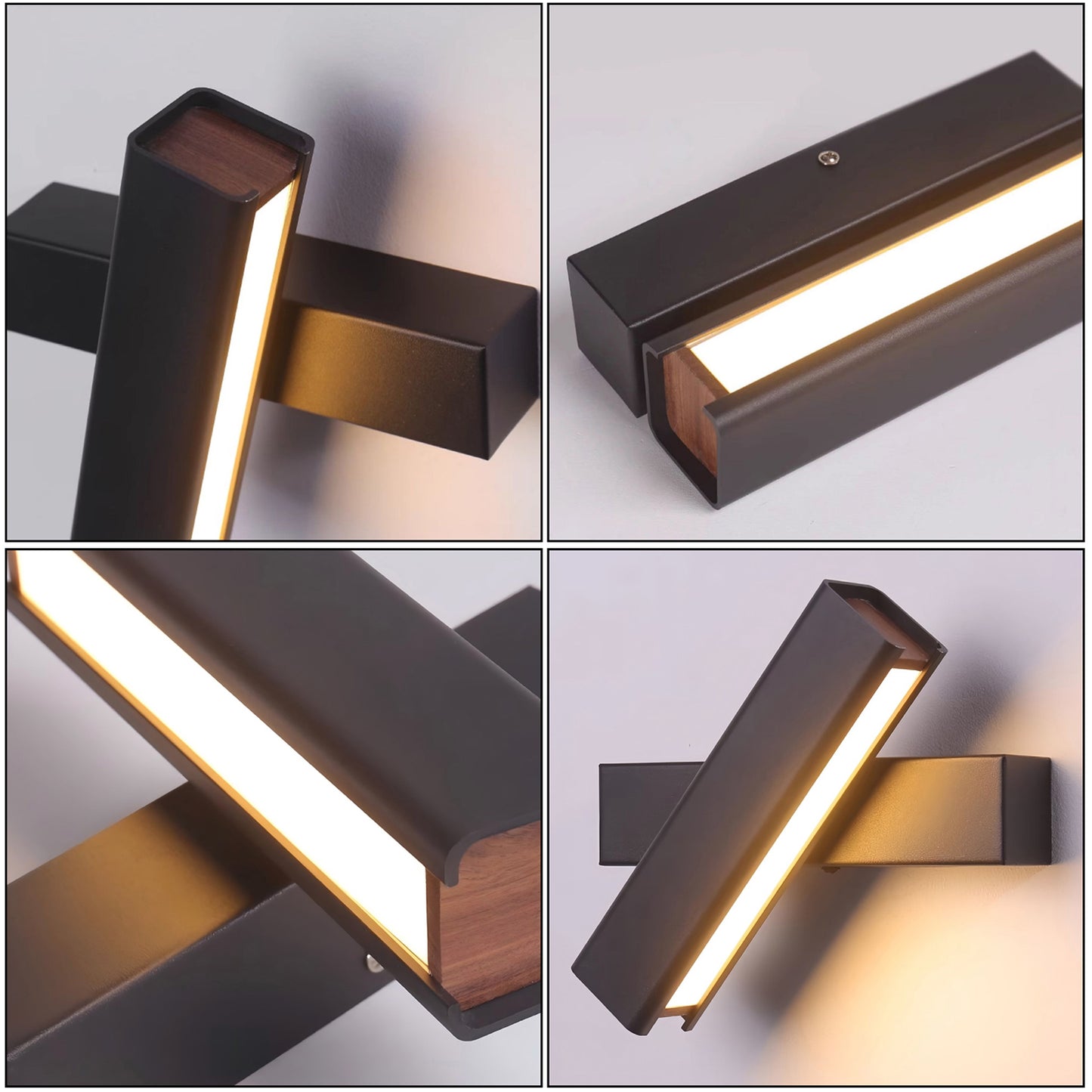 Rotating Wood Wall Lamp