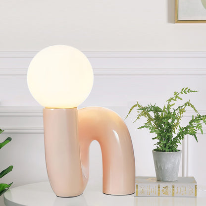 S-Shaped Resin Table Lamp