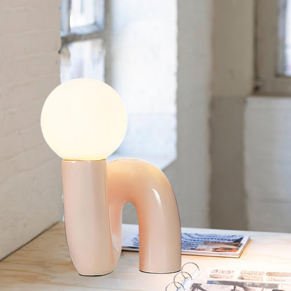 S-Shaped Resin Table Lamp