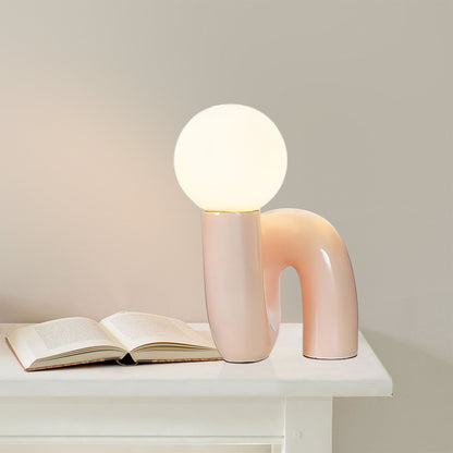 S-Shaped Resin Table Lamp