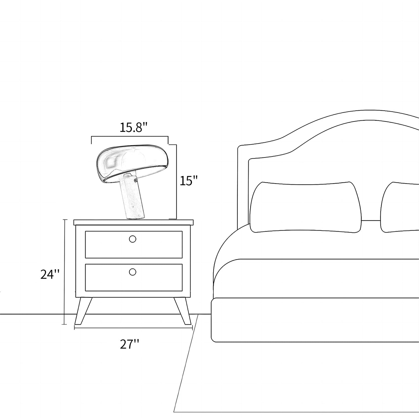 Snoopy Glass Table Lamp