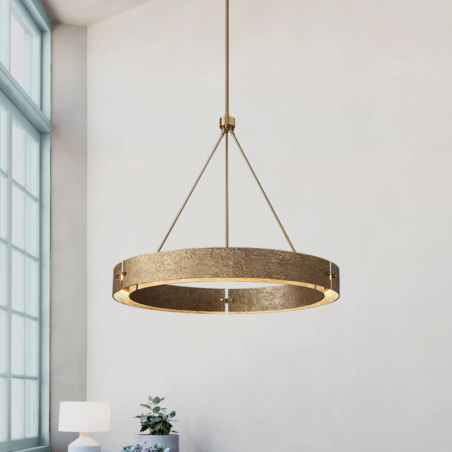 Textured Ring Chandelier
