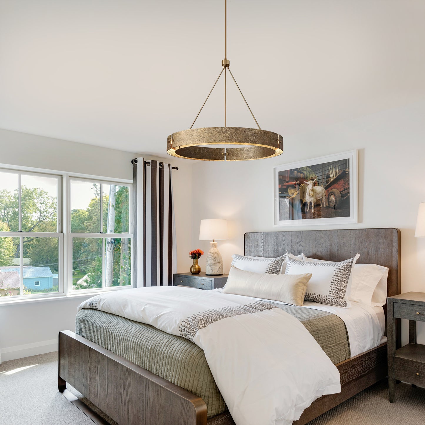 Textured Ring Chandelier