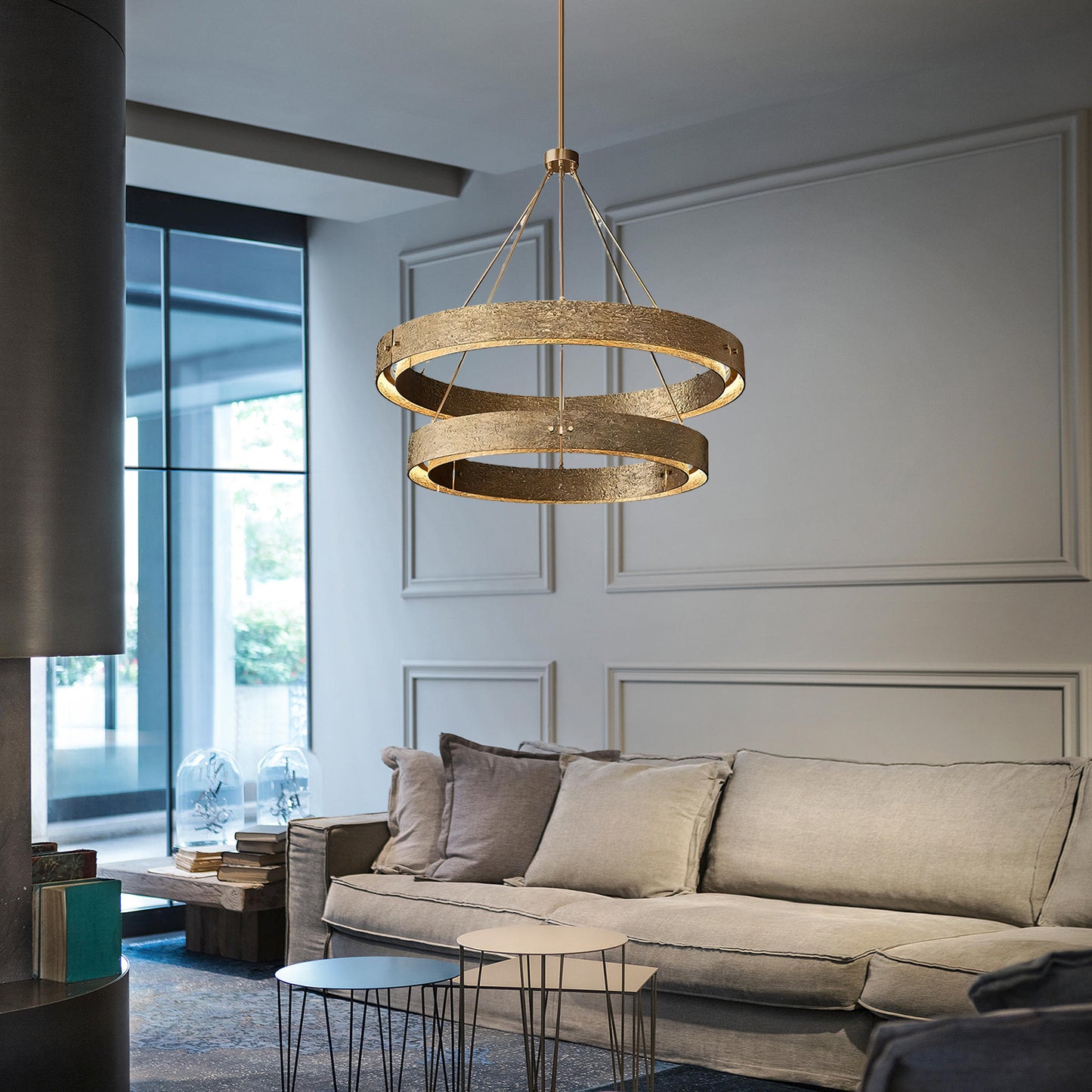 Textured Ring Chandelier