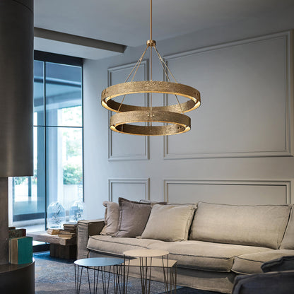 Textured Ring Chandelier