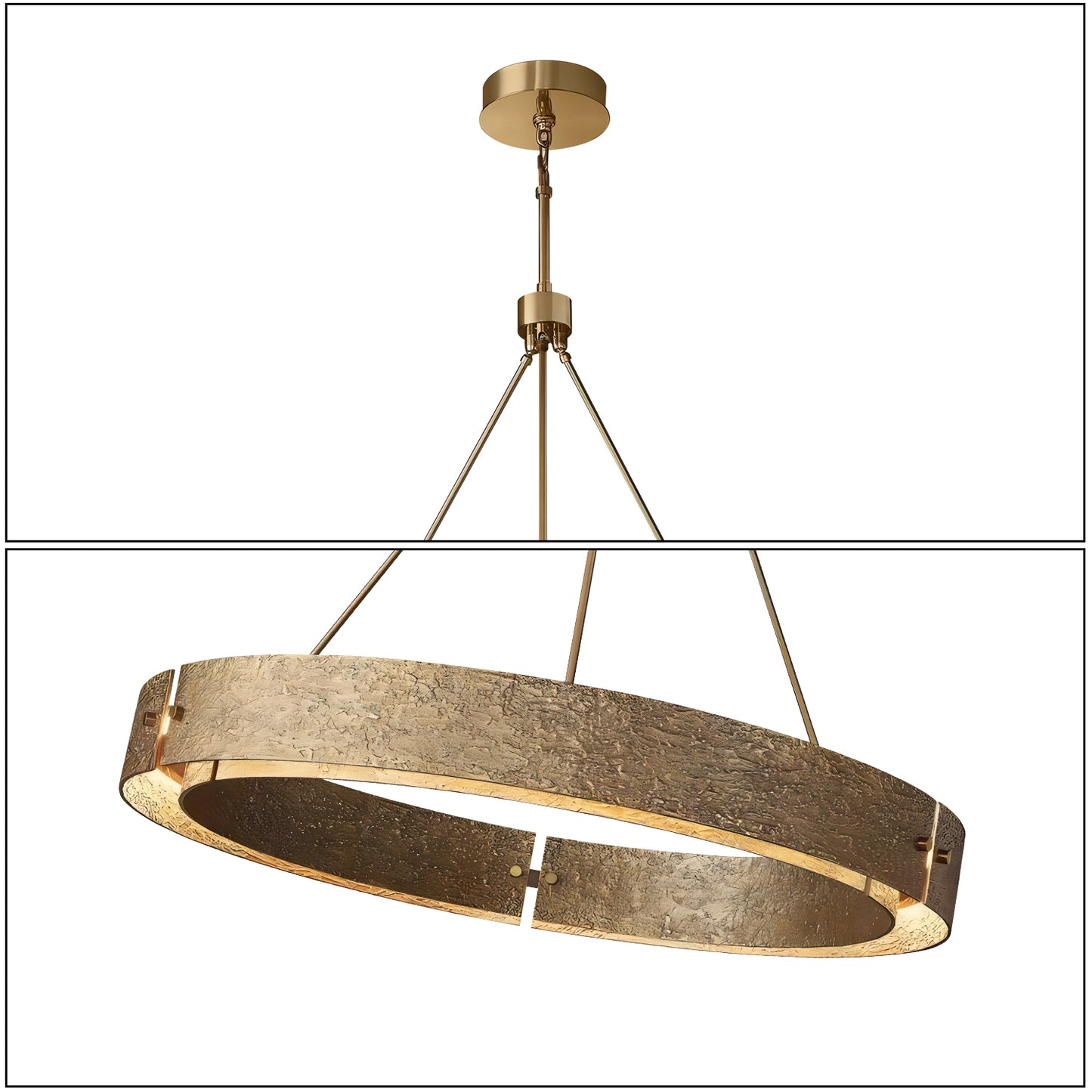 Textured Ring Chandelier