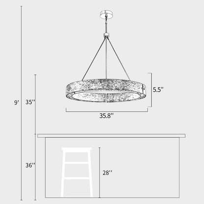 Textured Ring Chandelier