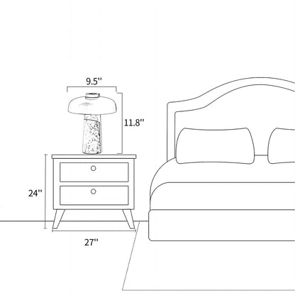 Travertine Mushroom Table Lamp