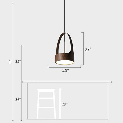 Wood Grain Pendant Lamp