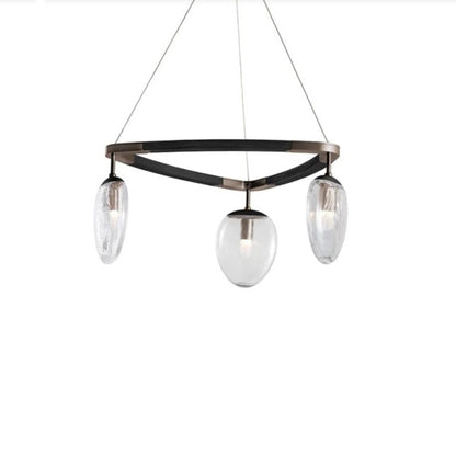 Leaf Oval Triple Chandelier