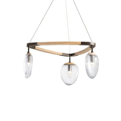 Leaf Oval Triple Chandelier