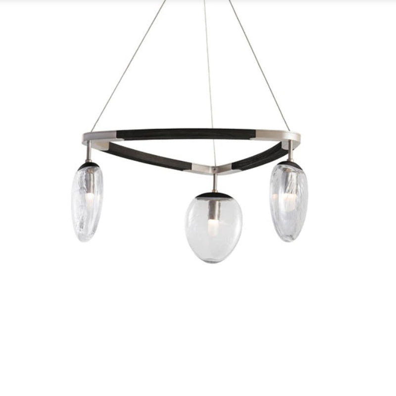 Leaf Oval Triple Chandelier