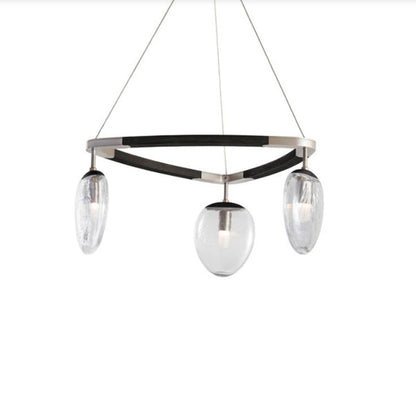 Leaf Oval Triple Chandelier