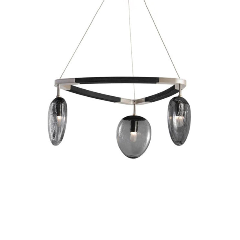 Leaf Oval Triple Chandelier