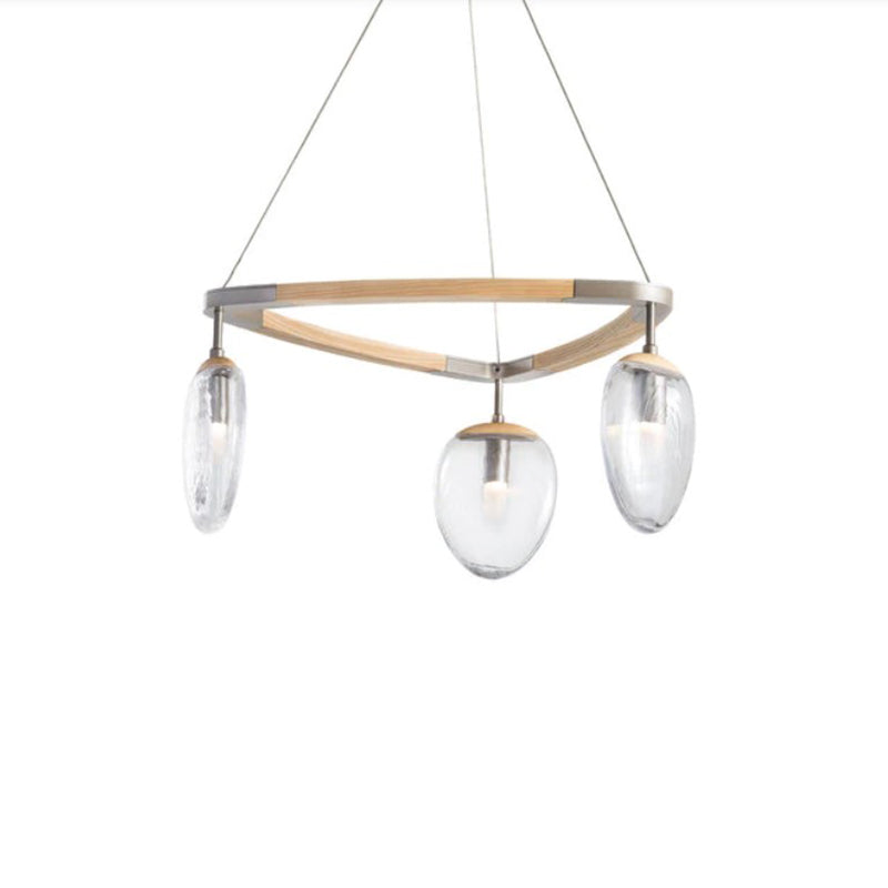 Leaf Oval Triple Chandelier