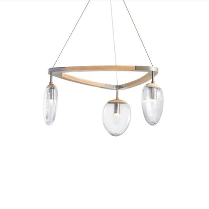 Leaf Oval Triple Chandelier