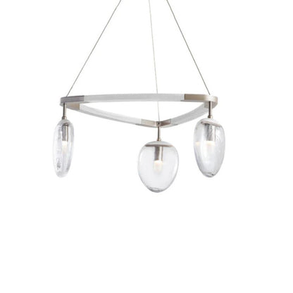 Leaf Oval Triple Chandelier