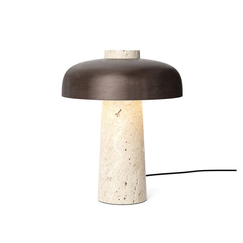 Travertine Mushroom Table Lamp
